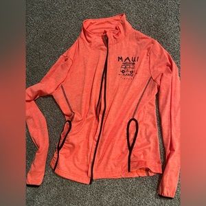 Lightweight, Small, bright orange Maui jacket/long sleeve